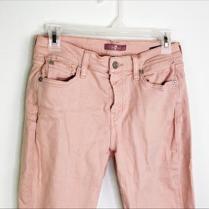 Pink Cropped Jeans - Seven for all Mankind